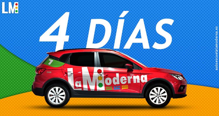 Autoescuela Moderna - Banner curso carnet conducir 4 días